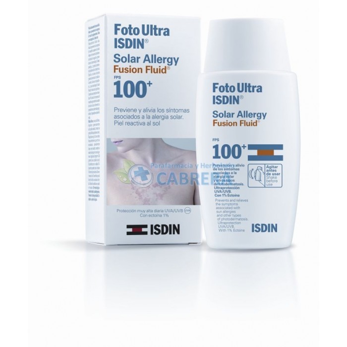 Isdin Fotoprotector Ultra Solar Allergy Fusión Fluid SPF100+ 50 ml